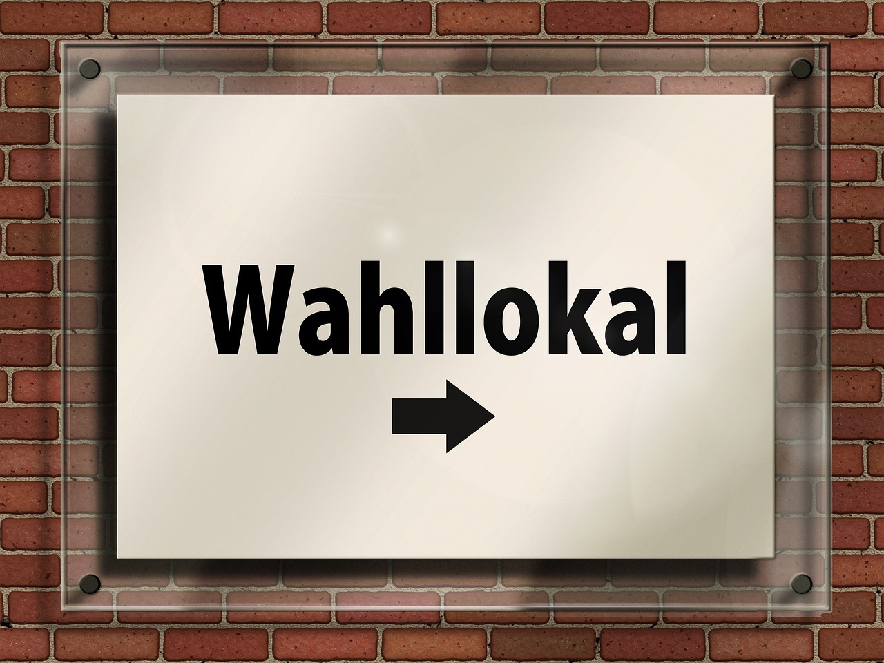 Hinweisschild "Wahllokal"