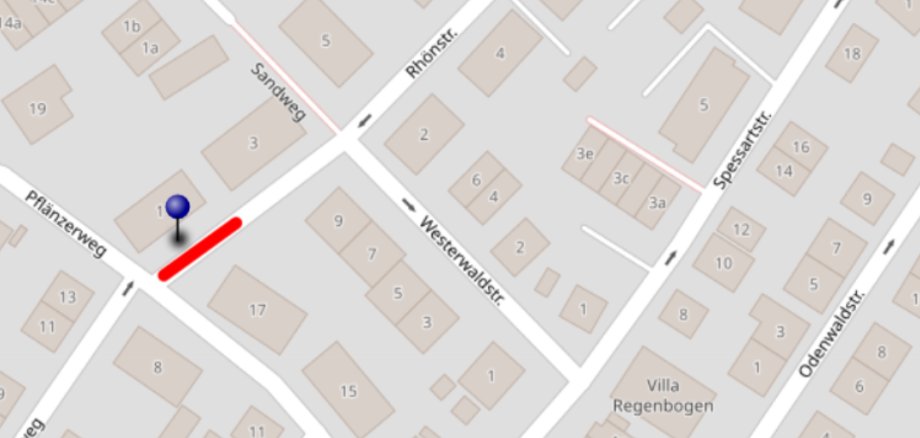 Halbseitige Sperrung, Rhönstraße 1, 07.04.-03.05.2026 - 1