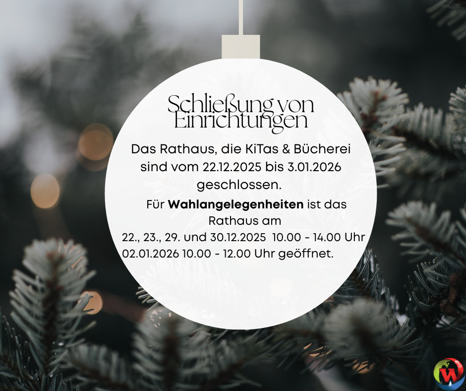 Schließung von Einrichtungen 2025/2026_FB - 1